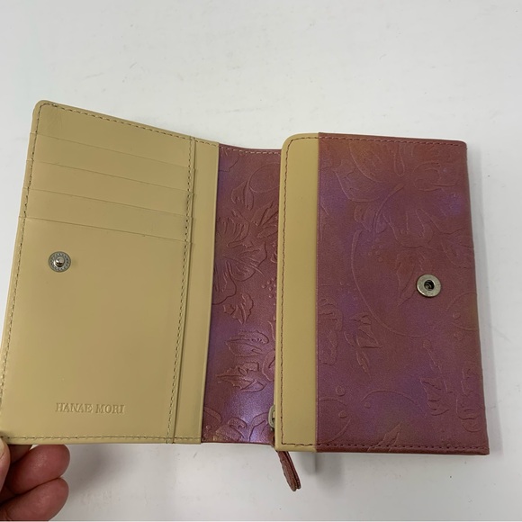 Hanae Mori Wallet Pink Women’s Vintage - Picture 6 of 10